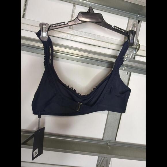 Tommy Hilfiger Navy ruffle Bikini top NWT Sz M TZ2TS486 - Picture 5 of 5
